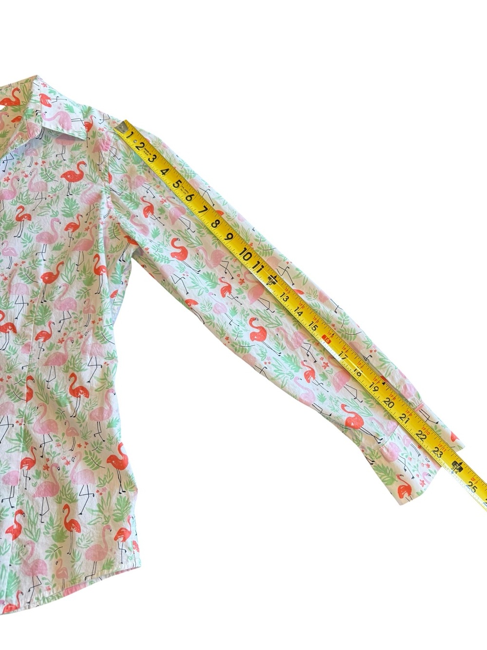 Brooks Brothers Pink & Coral Flamingo Print Button-Up Blouse - Picture 7 of 9